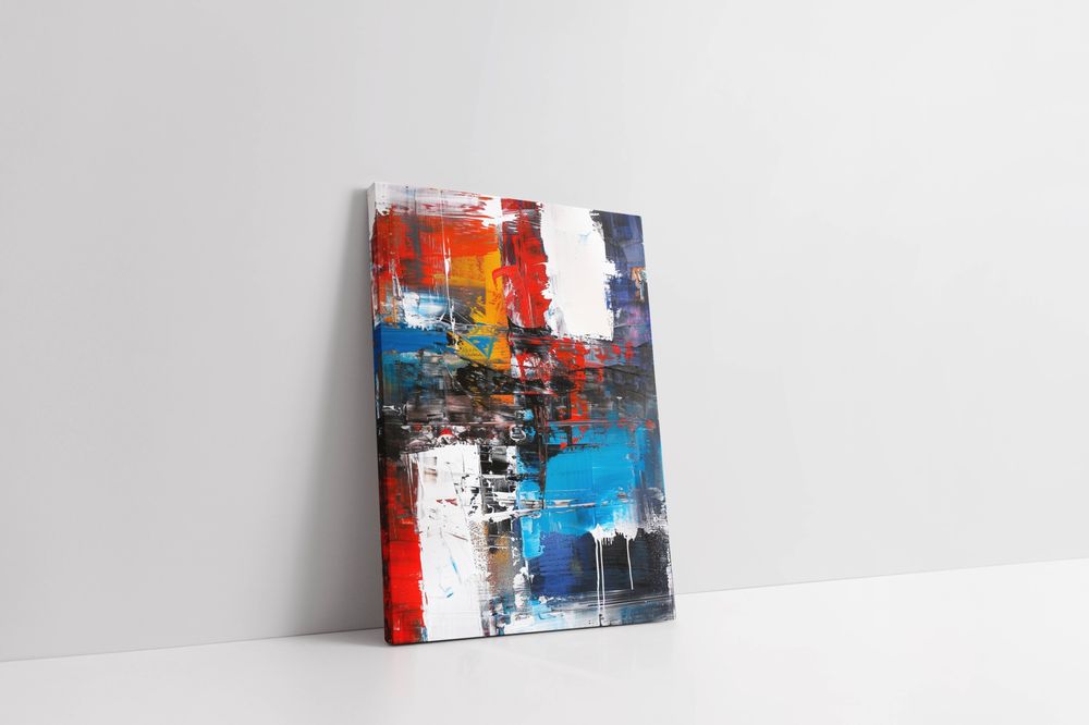 Obraz na płótnie "Abstrakcyjne Linie i Kolory" 90x120 cm