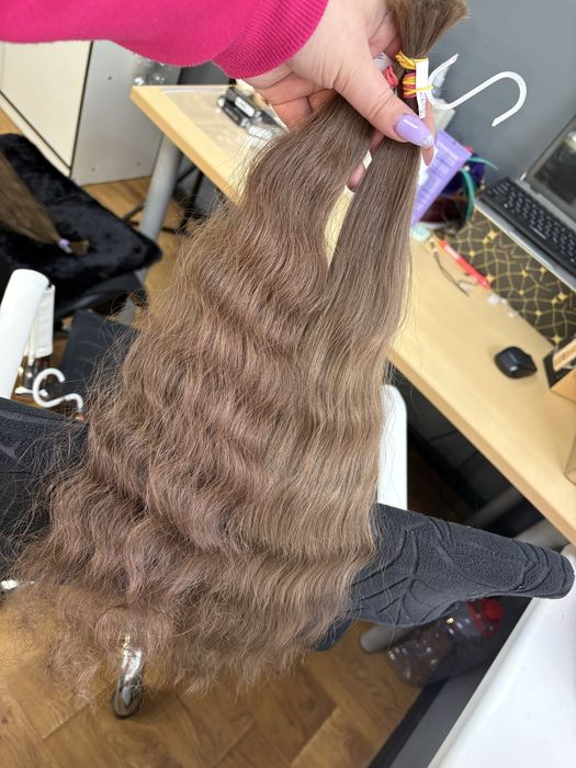 Волосы натуральные для наращивания, волосся натуральне люкс и премиум