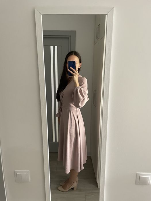 Ніжна сукня пудрового кольору, 36 розмір (S)