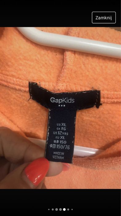 Bluza Gap  z kapturem 146-152 cm