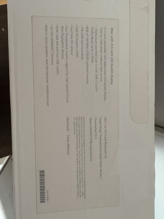 iMac 21,5 2015 rok