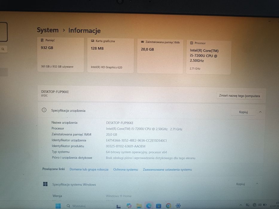Lenovo IdeaPad 330-15IKB | i5-7200U | 20 GB RAM | 1 TB HDD | Windows 11
