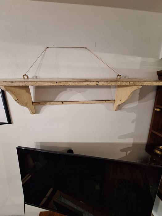 Stara, vintage ręcznie wykonana półka o wymiarach 101 cm na 24 cm. Wys