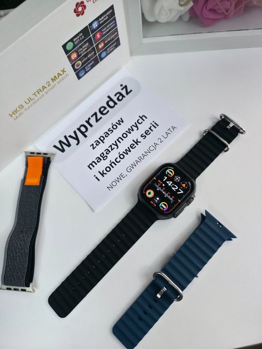 Smartwatch HK Ultra Max – AMOLED 2,12", połączenia Bluetooth, nowy