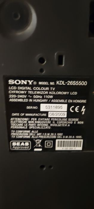 Telewizor Sony 26 cali