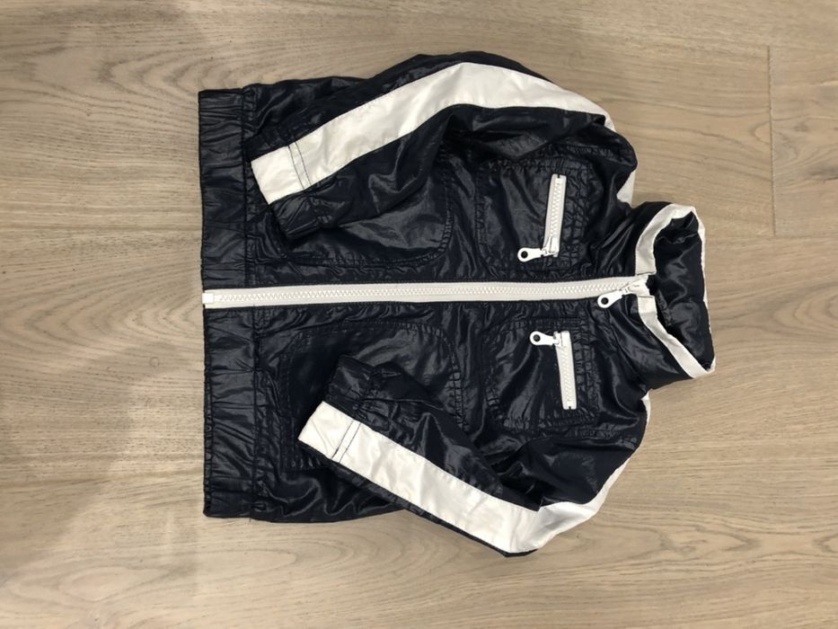 Kurtka wiosenna Benetton granat biel r 86/92 mce