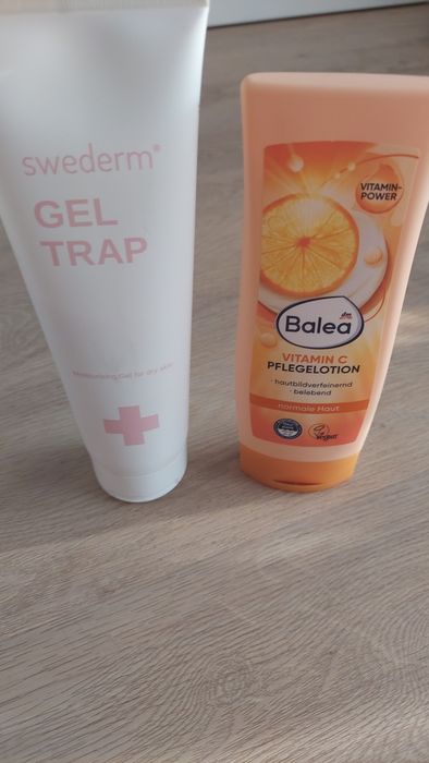 Swederm Geltrap i Balea balsamy do ciała