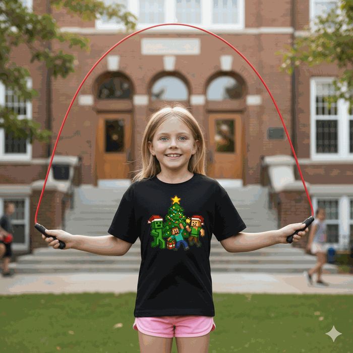 Koszulka dziecięca czarna creeper w minecraft prezent święta 128