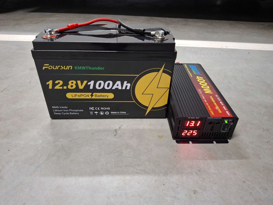 Przetwornica Pełny Sinus 12v/230v 4000W EASUN falownik, Akumulator LifePo4