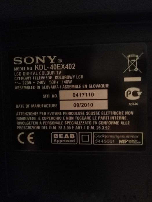 Telewizor Sony Bravia KDL-40EX402