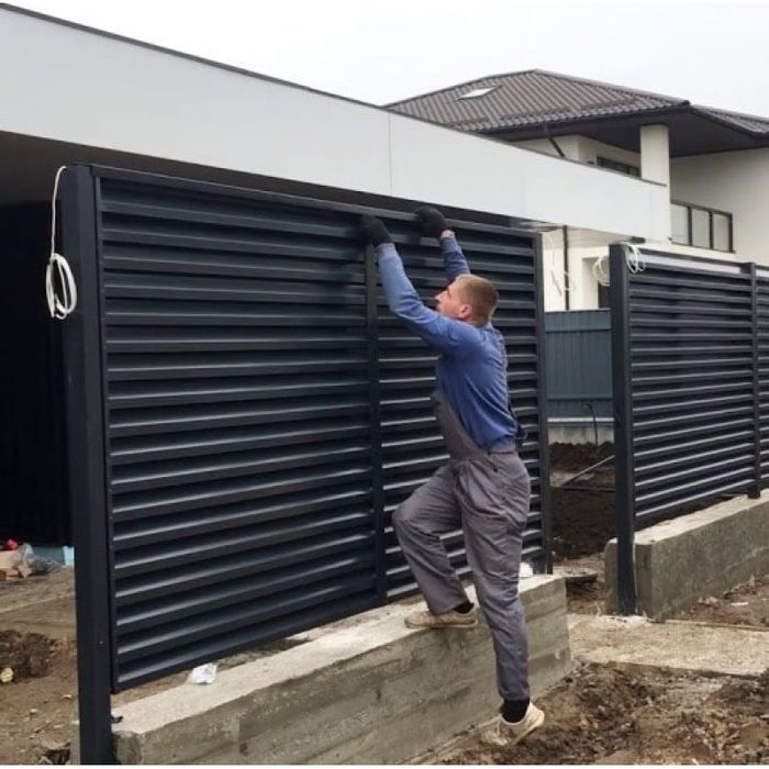 Монтаж парканів,ламелі,деревляні,сітка