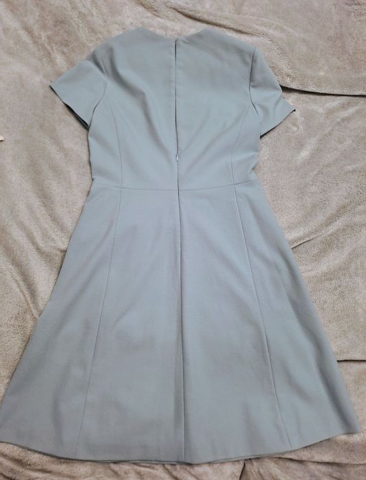 Сукня плаття блакитна приталена А-силует з коміром бренду SET р. S 36