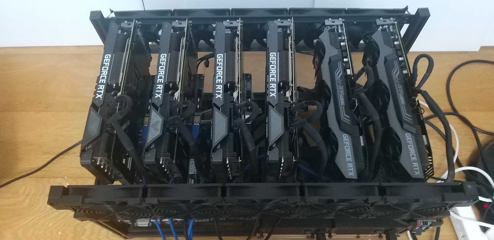 Vendo RIGs, 20 placas NVidia e AMD, Fontes Corsair, risers, cabos, etc
