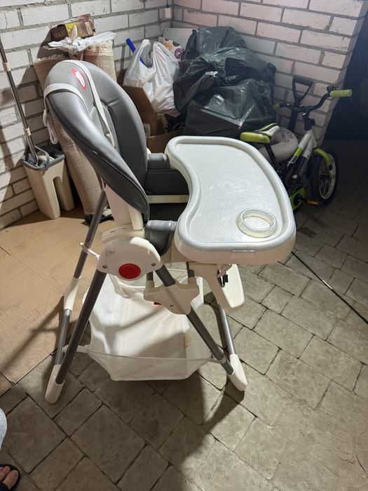 Стілець для годування  годувальний столик Lionelo Linn Plus Grey