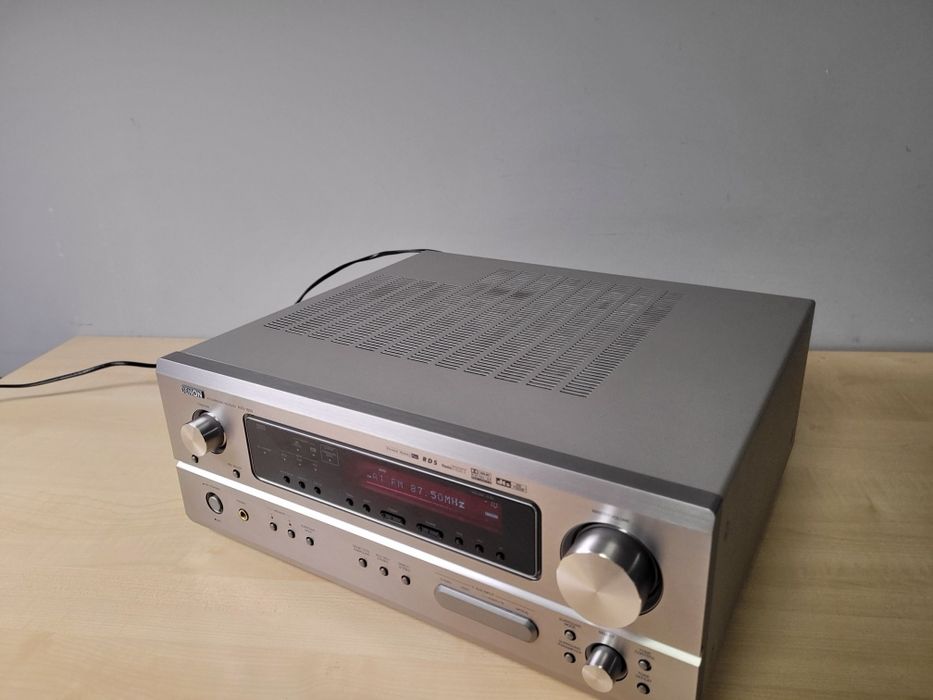 Amplituner Denon AVR-1804 - AV 6.1, srebrny, Super stan, Phono