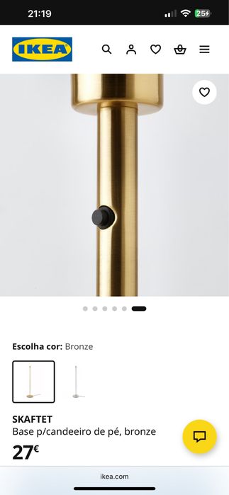 Candeeiros de pé em bronze