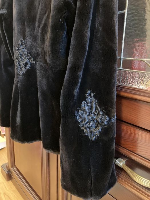 Полушубок норка воротник соболь