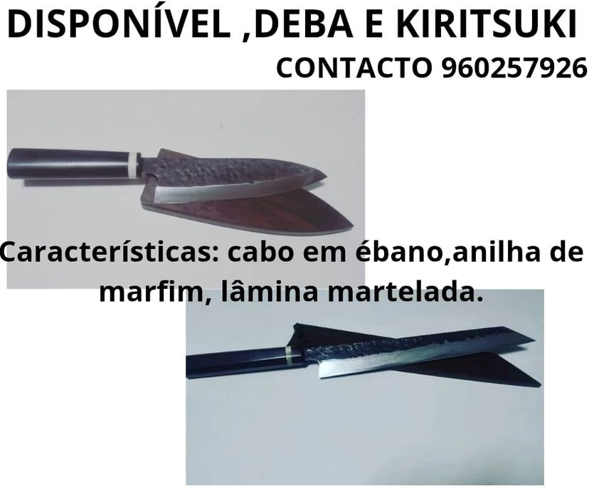 Vitrine japonesa (Sushi case) Oshizaki e facas KIRITSUKI DEBA, barato