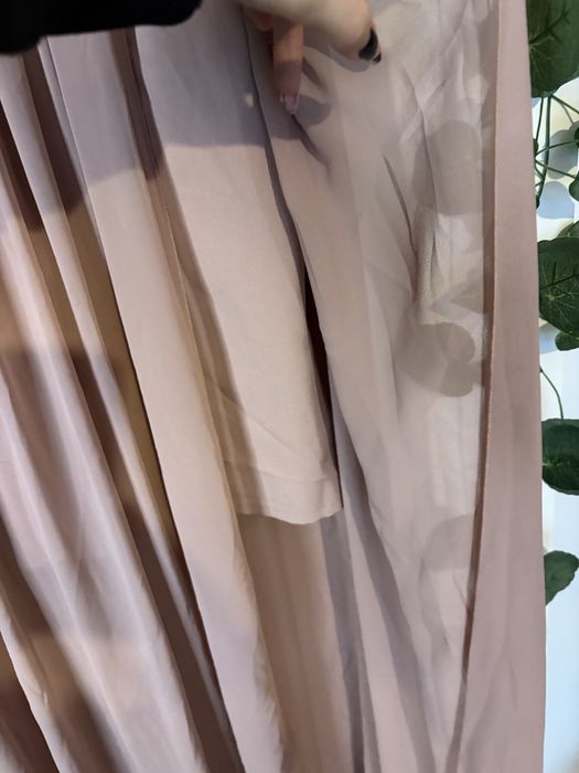 Elegancka suknia długa sukienka maxi brudny róż na wesele