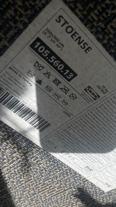 Tapete azul ikea 200x300