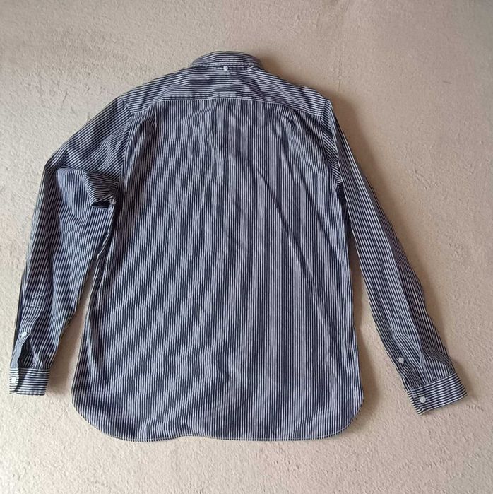 Мужская рубашка с длинным рукавом Ralph Lauren синего цвета ,размер L