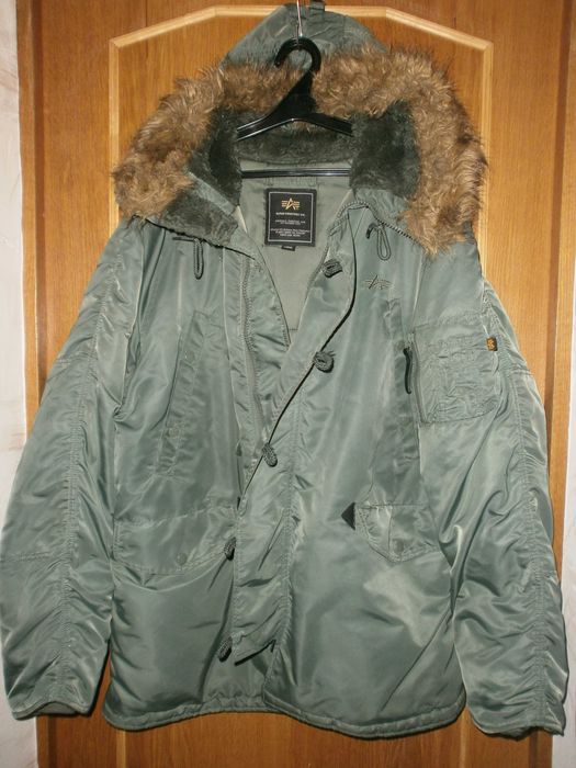 Куртка парка аляска Alpha Industries N-3B, олива, L, наш 56. ПОГ-70 см