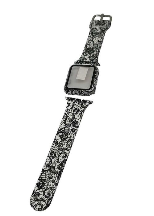 Apple Watch 40mm 2w1 Opaska Silikonowa Pasek +Szkło Hartowane kod 1622