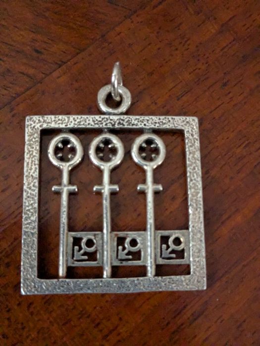 Warmet zawieszka klucze srebro Prl