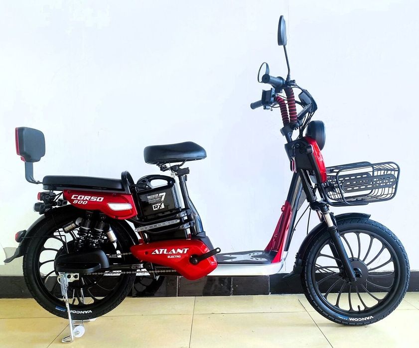 Електровелосипед Corso «Atlant» 20"двигун 800W, акум 48V20AH, корзина