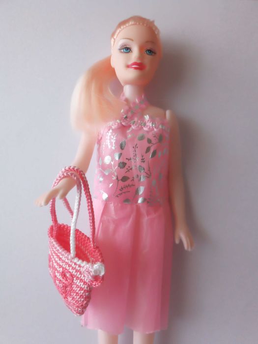 Tote bag em crochet para boneca