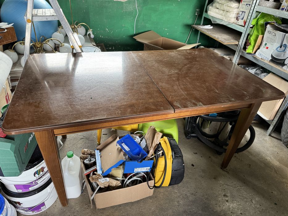 Drewniany stol debowy PRL