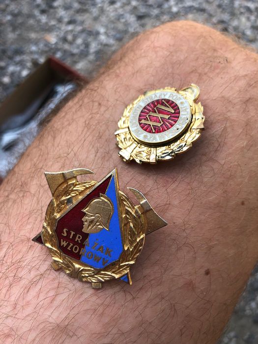 Odznaczenia strażackie polskie PRL 2szt .
