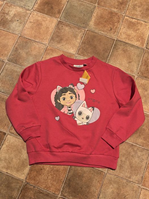 Bluza dziewczęca 110-116 # Koci domek Gabi