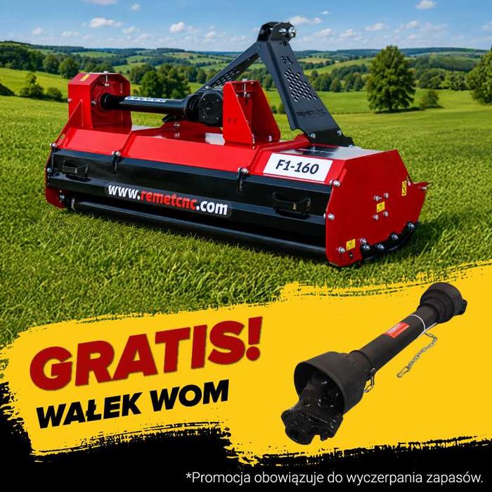 Kosiarka bijakowa F1-160 Remet 2026 + wałek WOM gratis!