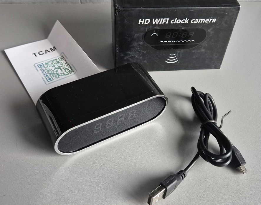 Zegar mini kamera WiFi ukryta budzik ukryta kamera szpiegowska
