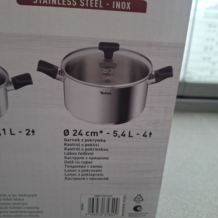 Zestaw garnków stalowych Tefal Delicious, 6 elementów, srebrne