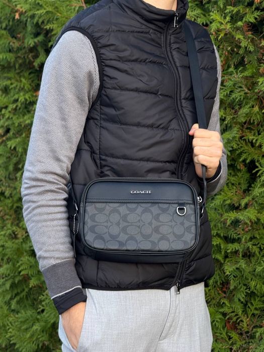 Чоловіча сумка через плечо Coach Мужская сумка Coach Барсетка Коач