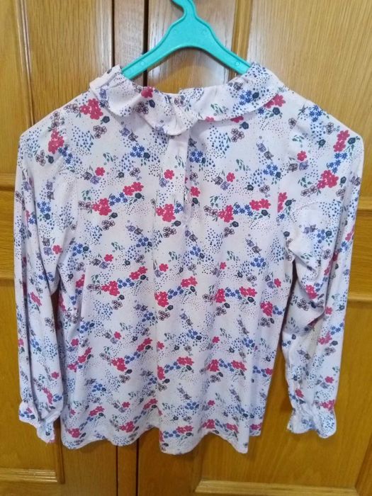 Blusa folhos menina manga comprida 9/10 anos