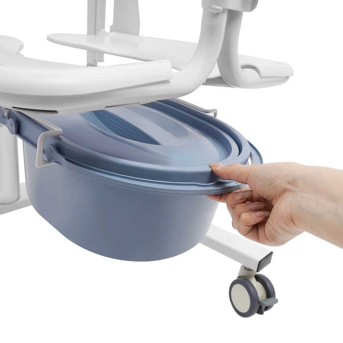 Hydrauliczny podnośnik pacjenta 3w1 z nocnikiem i kołami hamującymi