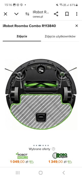 Roomba combo filtry i ściereczki