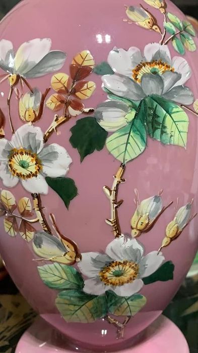 Grande jarra opalina francesa