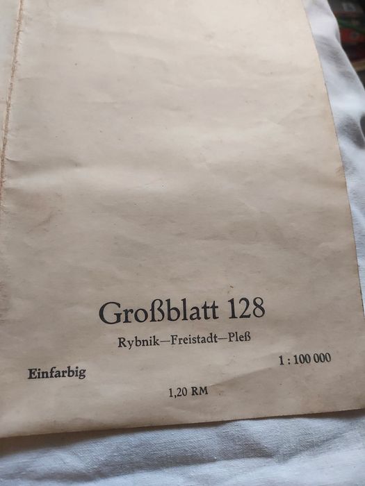 Stara mapa przedwojenna rybnik 1943