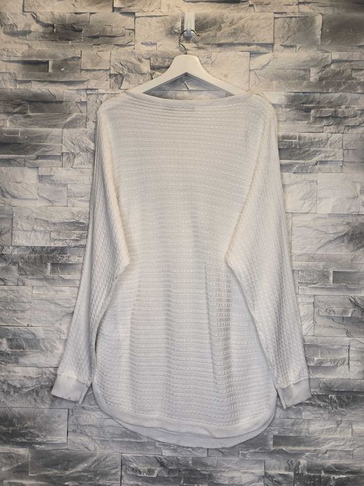 Bluzka Damska Ralph Lauren Wiskoza Bawełna Biała Sweterek XL