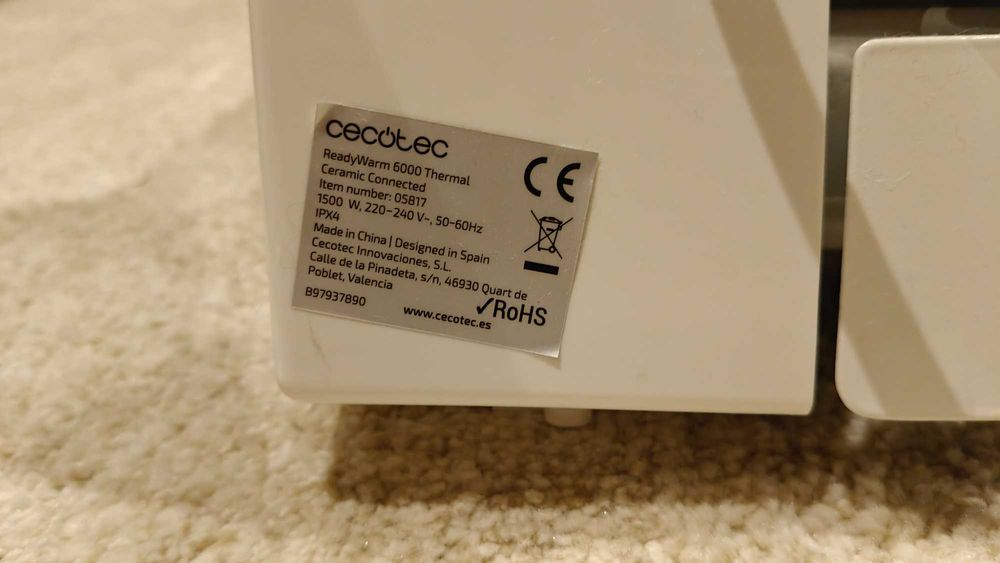 Emissor térmico 1500W WiFi Cecotec