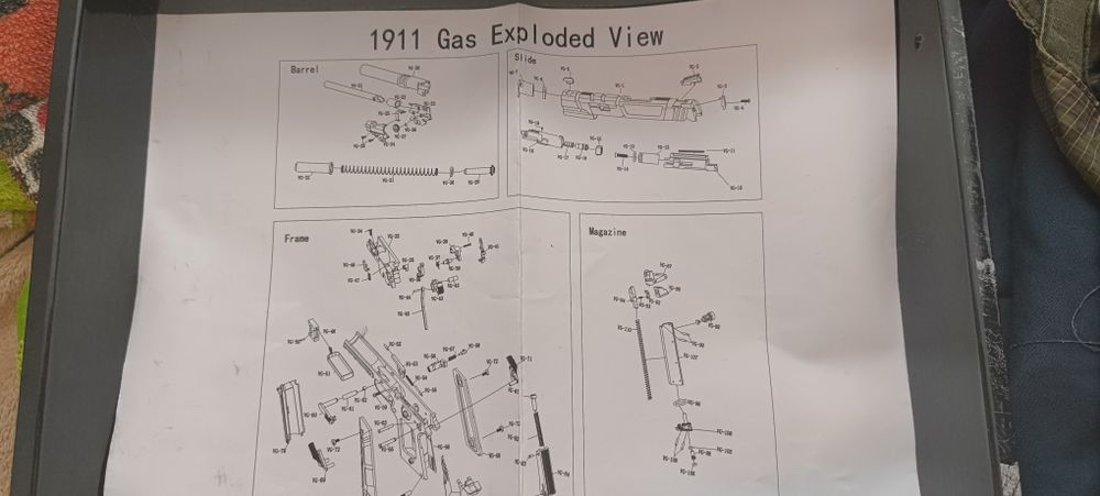 Airsoft 1911 Rossi redwings