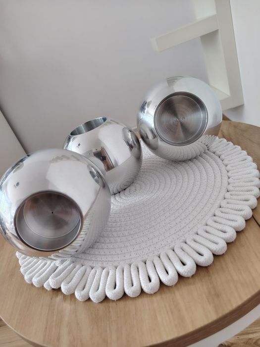Świeczniki aluminiowe Ikea 3 szt.