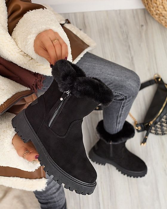 36 37 38 śniegowce 39 40 botki na grubej podeszwie zamszowe futerko zi