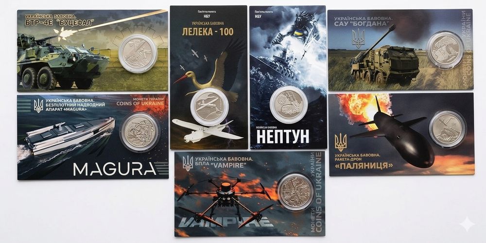 Нептун в блістері Памятна монета НБУ 5 грн 2024 Українська бавовна