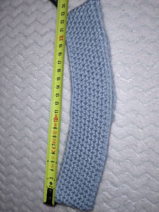 Szara opaska handmade rękodzieło