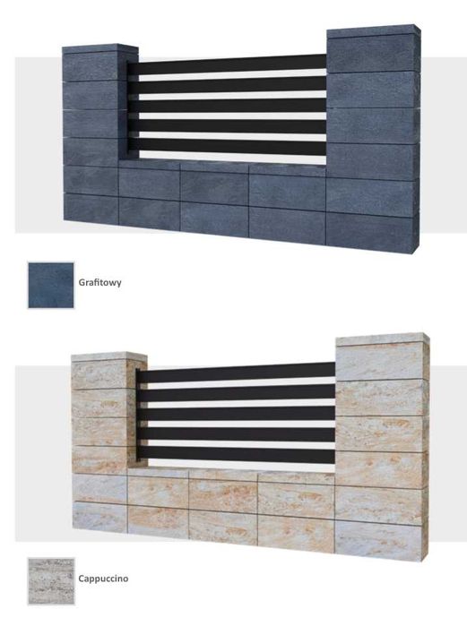 Bloczki Bloczek Ogrodzenie Murowane STYROBUD  Mur Modułowe